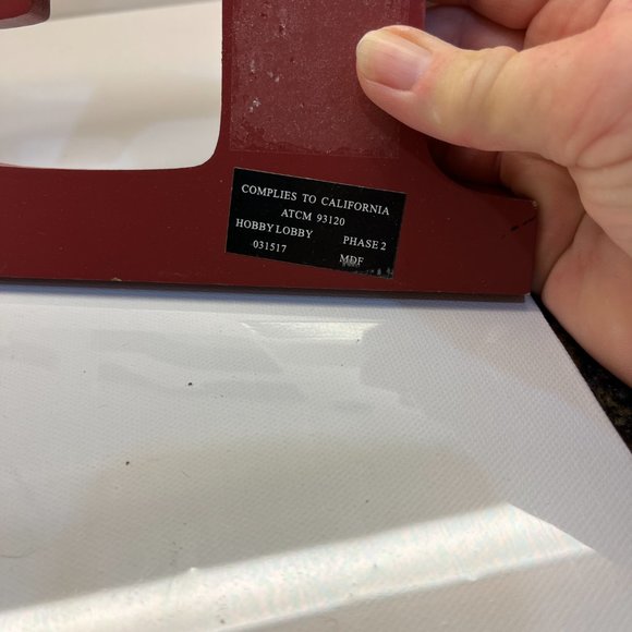 NWOT Hobby Lobby Home Decor EAT red wooden sign with hanging hardware, 16L x 8T - Picture 8 of 9